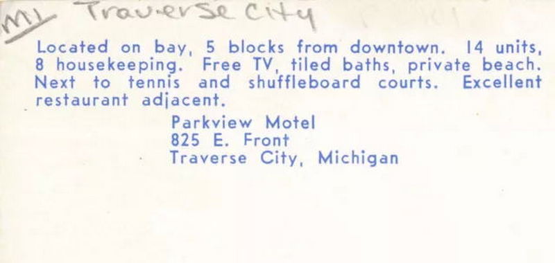 Parkview Motel - Vintage Postcard (newer photo)